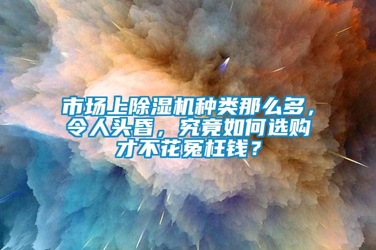 市場上除濕機種類那么多，令人頭昏，究竟如何選購才不花冤枉錢？