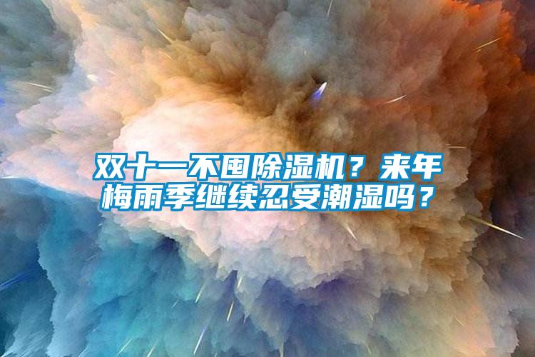 雙十一不囤除濕機？來年梅雨季繼續忍受潮濕嗎？