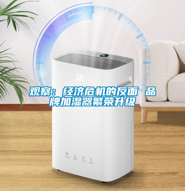 觀察：經濟危機的反面 品牌加濕器繁榮升級