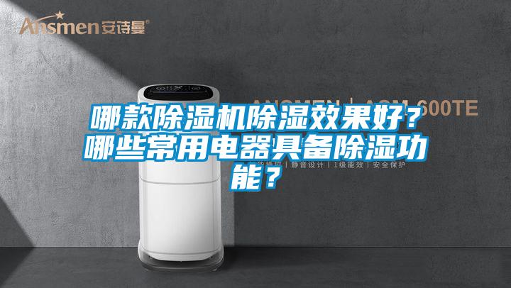 哪款除濕機除濕效果好？哪些常用電器具備除濕功能？