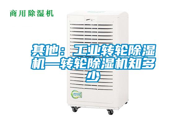 其他：工業轉輪除濕機—轉輪除濕機知多少