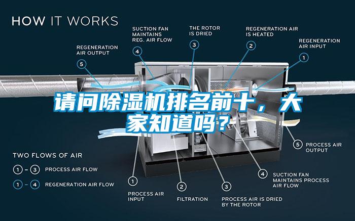 請問除濕機排名前十，大家知道嗎？