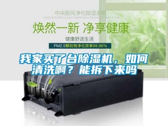 行業(yè)新聞我家買了臺除濕機，如何清洗啊？能拆下來嗎